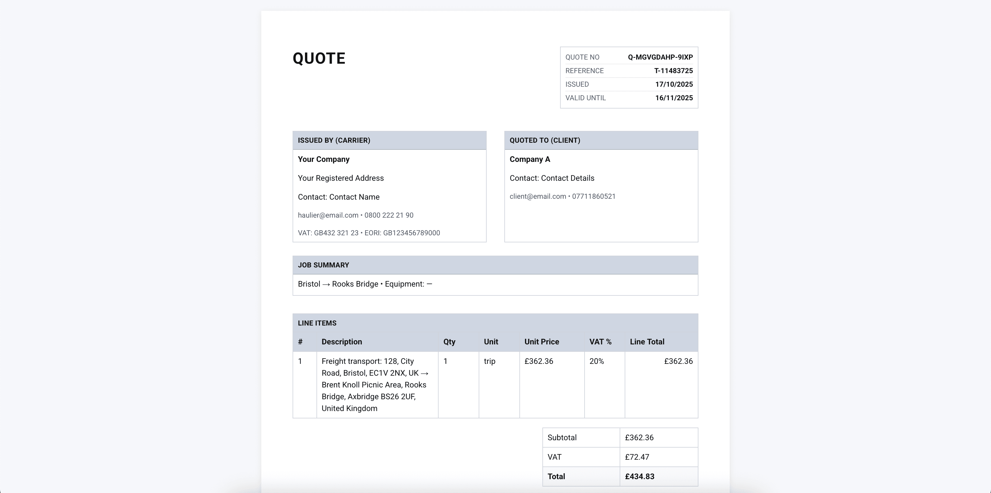 Averion TMS automated document generation feature screenshot showing instant cmrs, delivery notes & invoices. - Generate compliant paperwork automatically from your trip data — CMR, POD, and invoice templates are