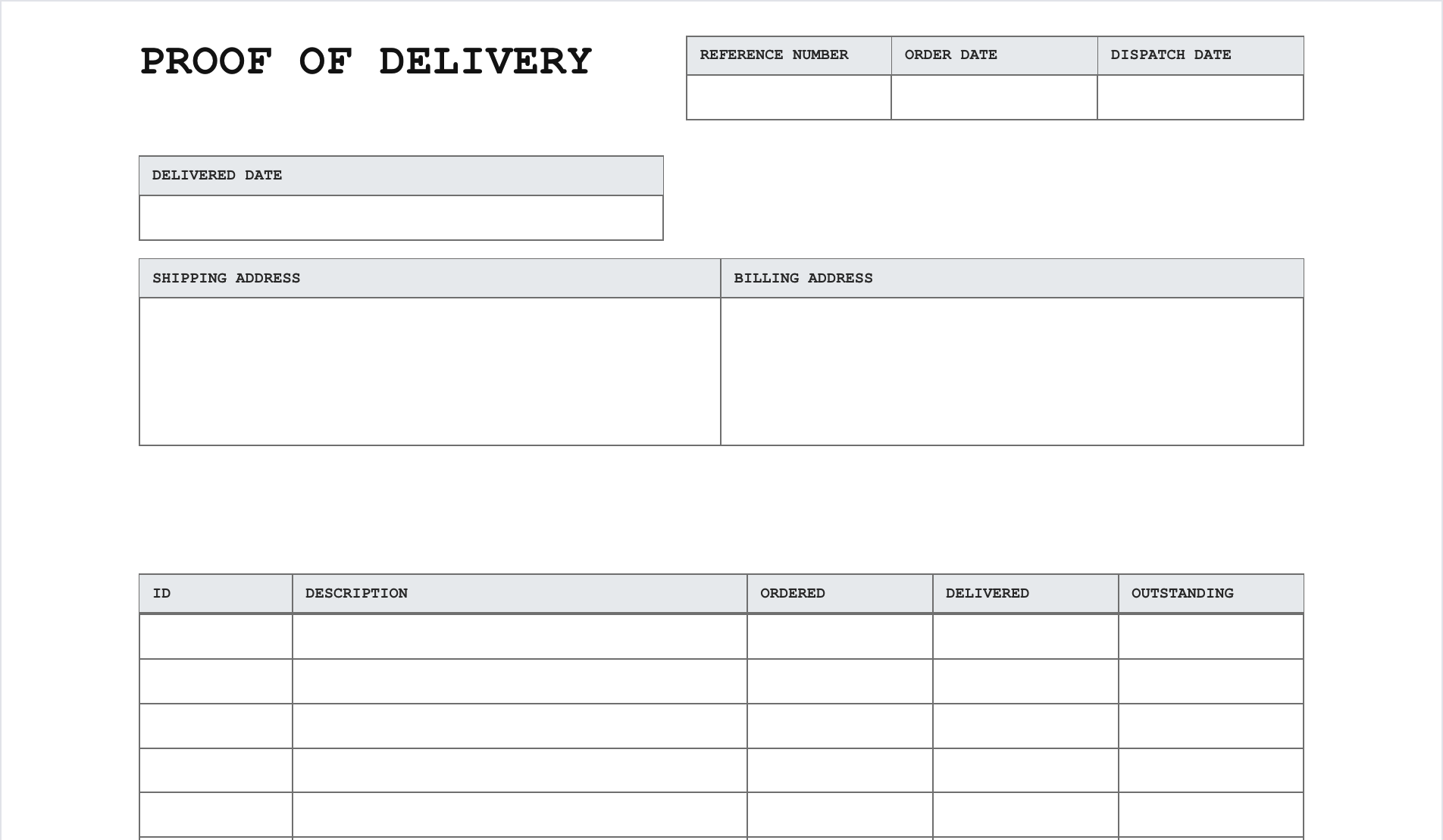 POD Template Preview